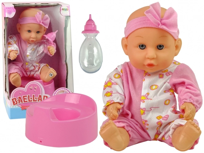 baby doll with potty pink