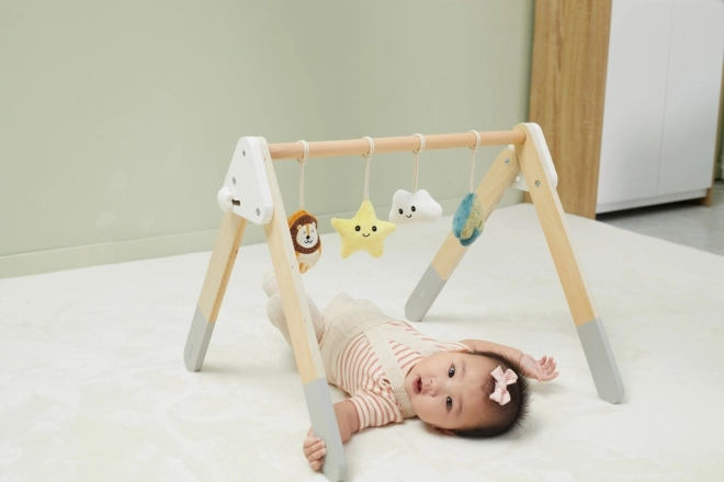 Wooden Baby Gym With Toys