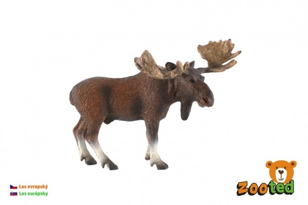 European Moose Plastic Toy 13cm in Bag