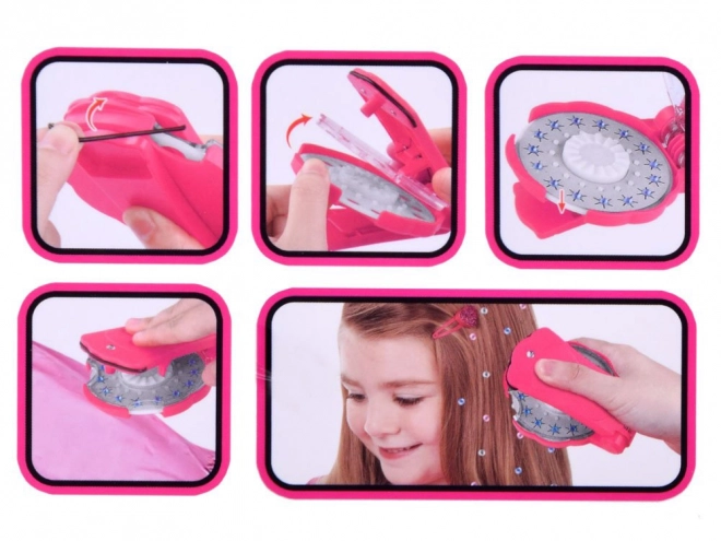 Hair Styling Machine with Colorful Crystals