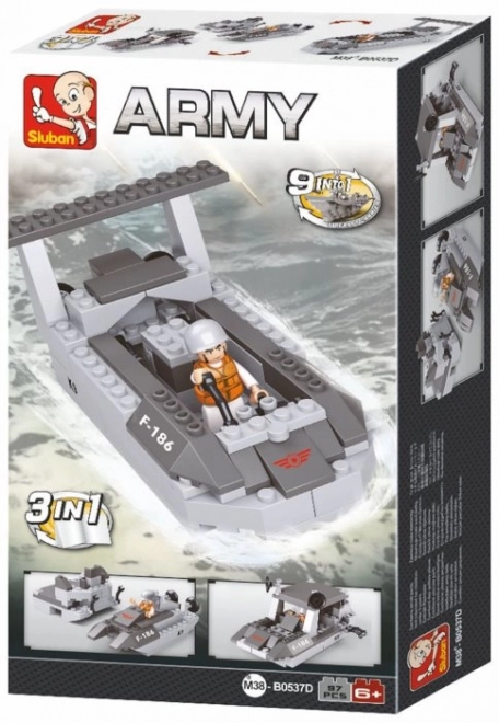 Sluban Army Landing Craft 3-in-1 Building Kit