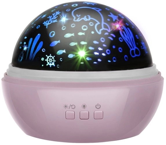 Night Light Projector - Starry Sky & Ocean Depth – Pink