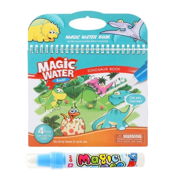 Magic Water Painting Book with Dinosaur Theme