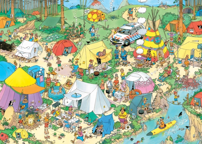 Puslespil Camping i skoven - Jan van Haasteren 1000 brikker