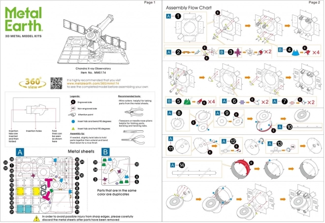 Metal Earth 3D Puzzle Chandra X-ray Observatory