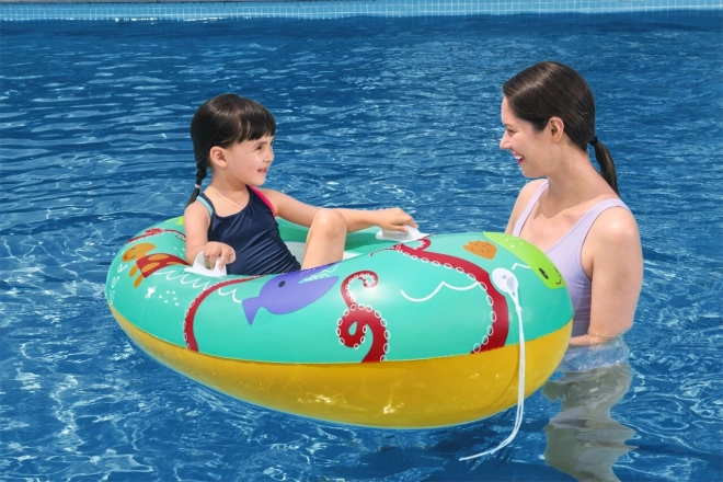 Inflatable Kids Boat with Marine Animal Design