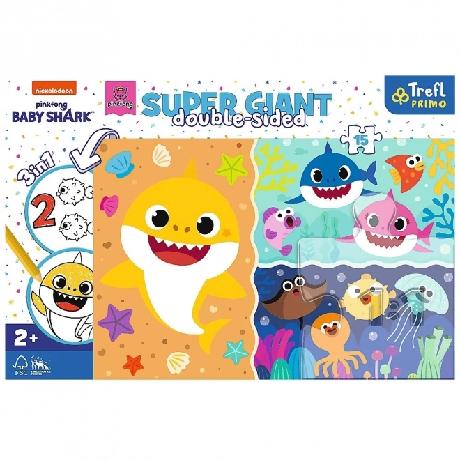 Trefl Baby Shark Reversible Puzzle Super Giant