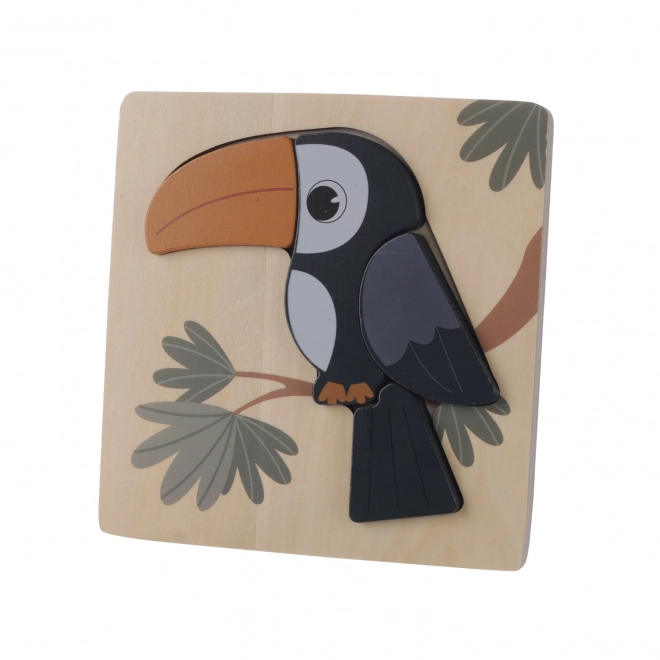 Wooden Animal Kingdom Puzzle Toucan for Kids