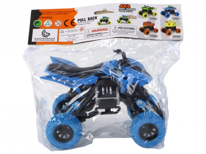 Off-Road Push Quad with Rubber Wheels Blue