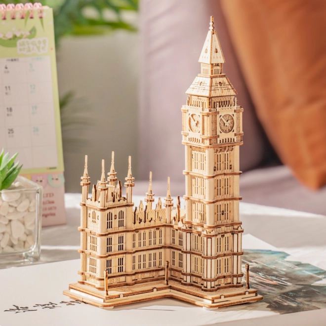 Robotic Wooden 3D Puzzle Big Ben Tower with LED Lighting