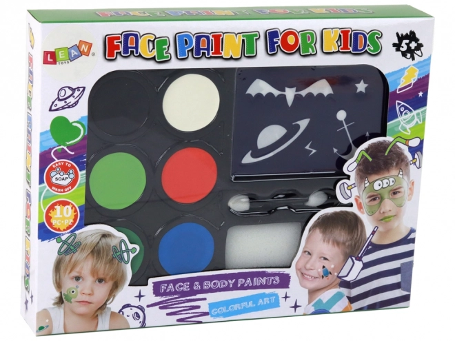 Face Painting Kit for Kids with Stencils