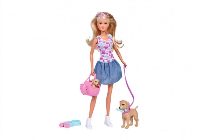 Steffi Doll Walking Dogs