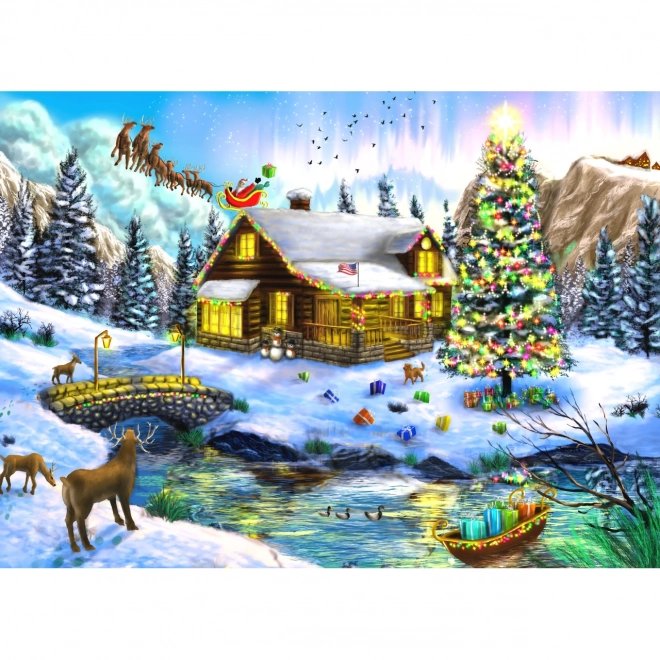 Brain Tree Christmas Scene Puzzle 1000 Pieces