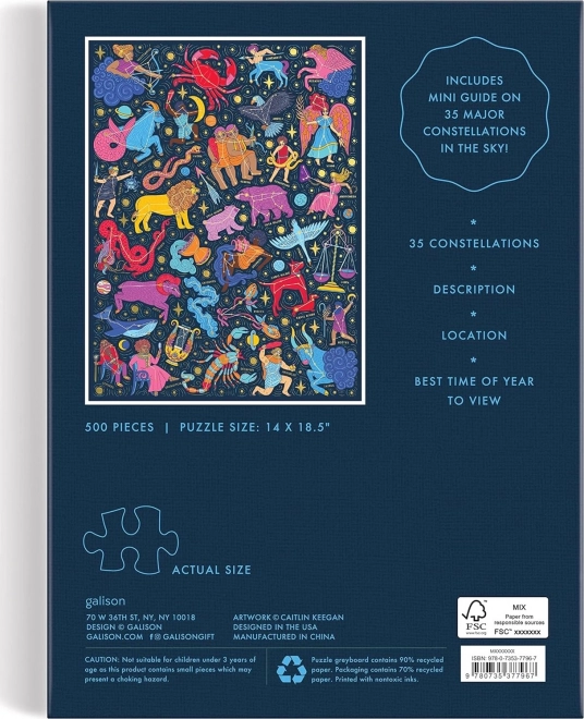 Puzzle Costellazioni Zodiacali 500 Pezzi