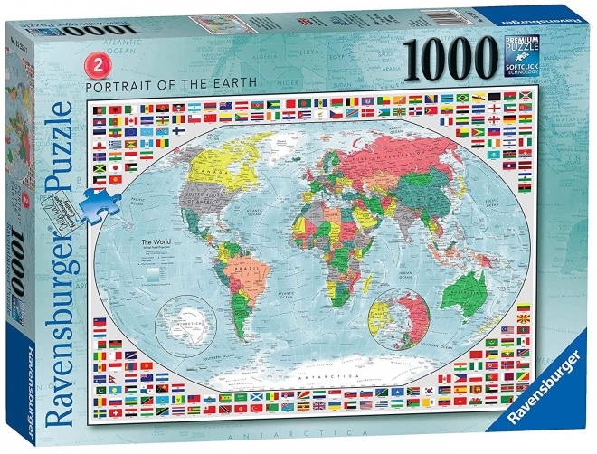 Colorful World Map Puzzle 1000 Pieces