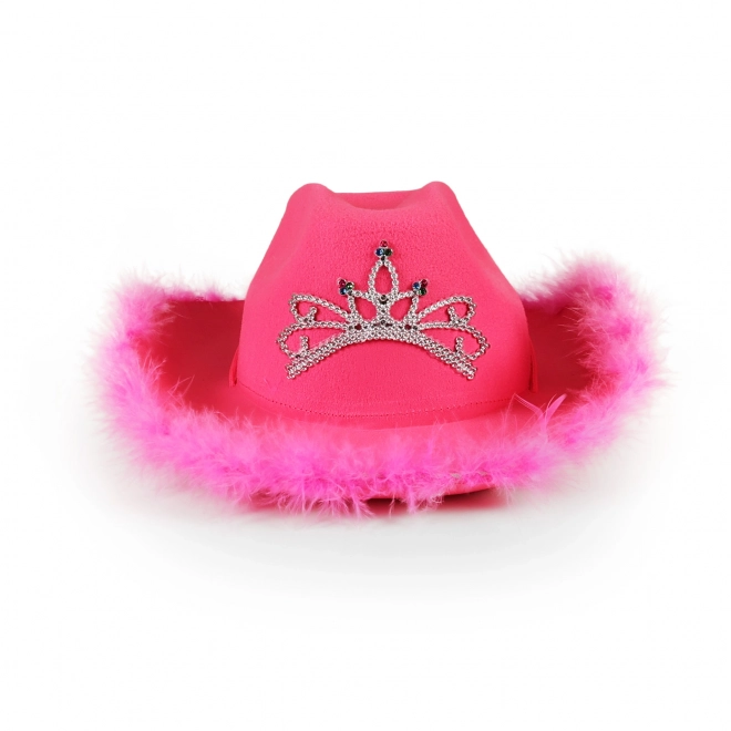 Pink Women's Cowboy Hat with Crown