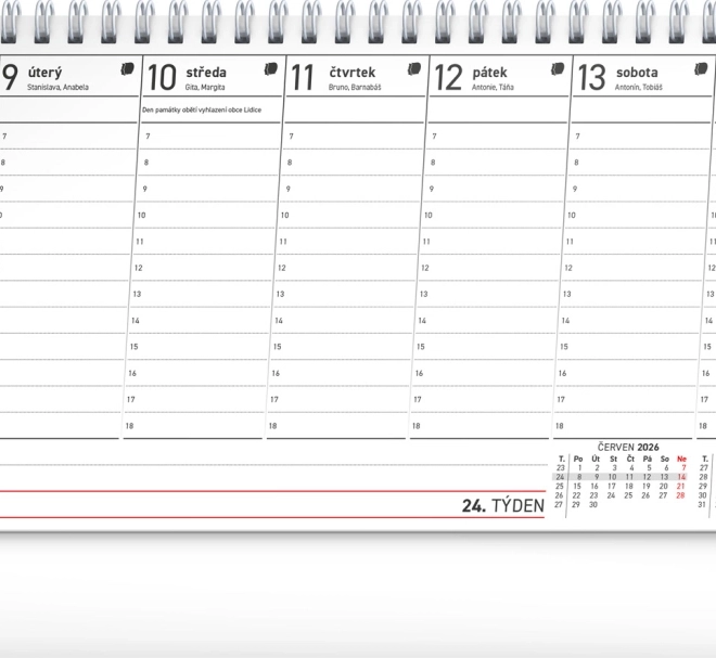 Tischplaner Kalender 2026
