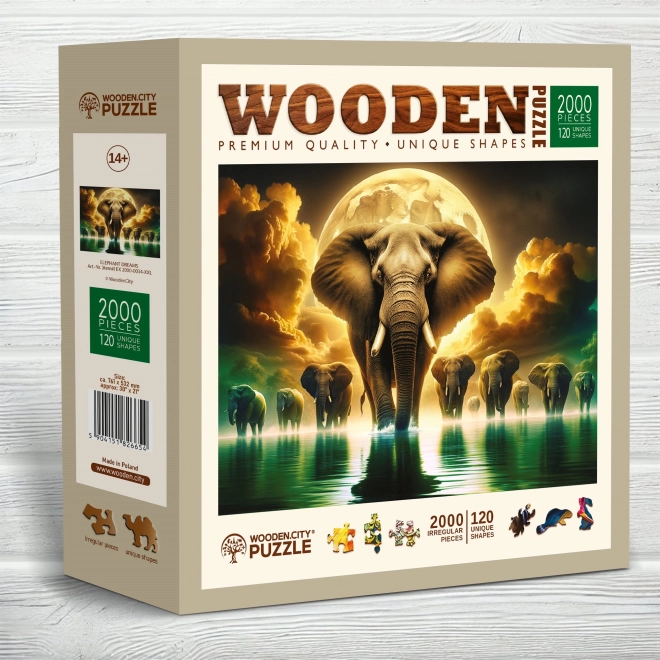Wooden Puzzle Elephant Dreams 2000 Pieces