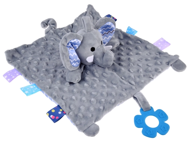 Plush Elephant Comforter with Tags and Teether – elephant