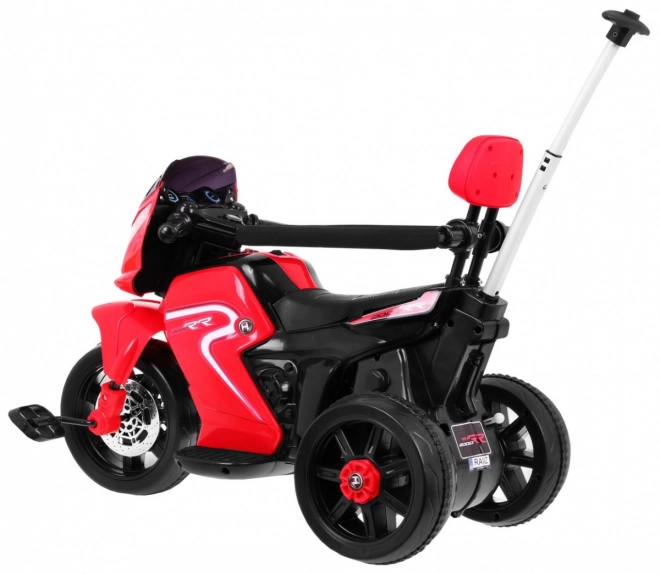 Children's Electric 3-in-1 Ride-On Motorcycle Red with Audio LED