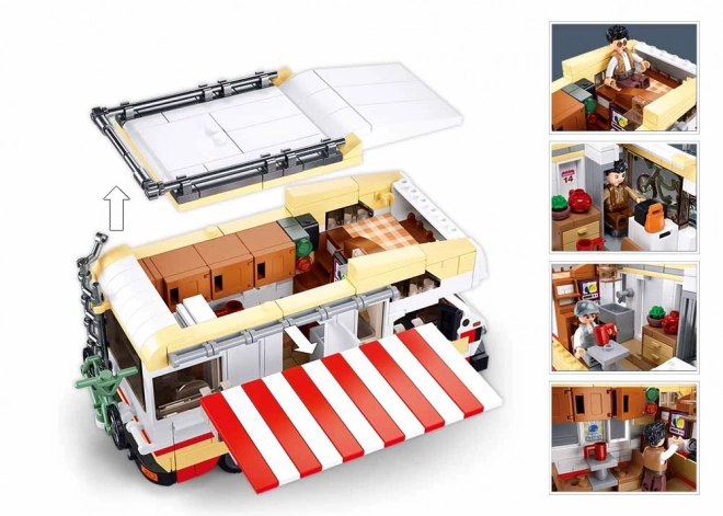 Sluban Camper Van Model Bricks Set