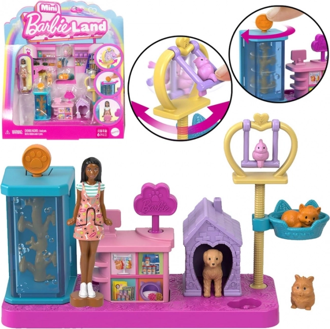 Mini legesæt BARBIE Land – dyrlæge og kæledyr