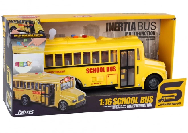 Friction Powered School Bus with Opening Doors and Lights