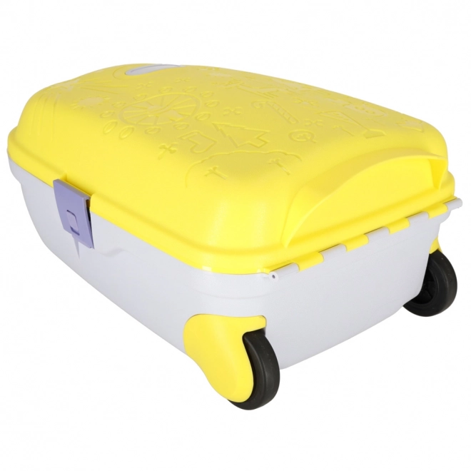 Children's Yellow Cabin Suitcase with LED Wheels