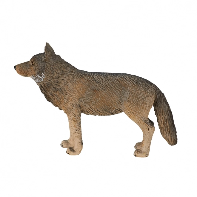 Realistic Standing Grey Wolf Figurine