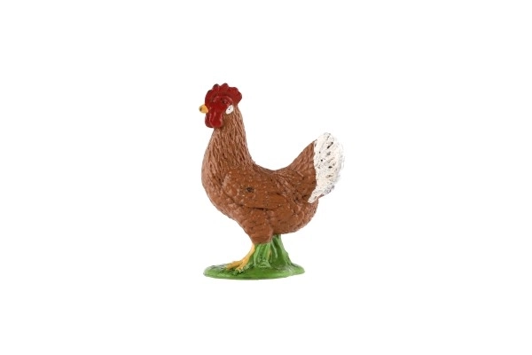 Plastic Domestic Hen Toy 4cm in Bag