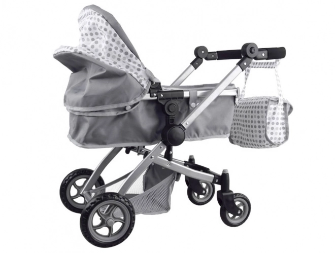 4-in-1 Doll Stroller with Bassinet – gray