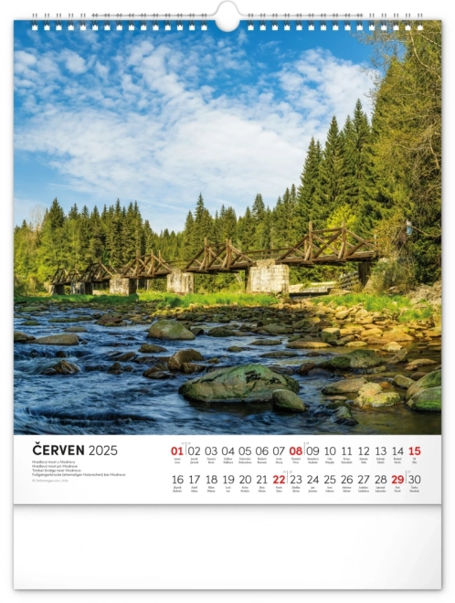 Wall Calendar Tour of Czech Landscapes 2025