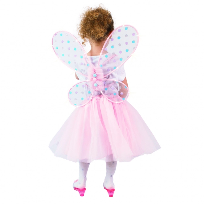 Pink Fairy Tutu Costume with Light-Up Wings