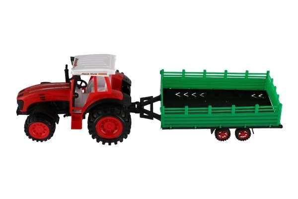 Toy Tractor with Trailer and Harvester Drum