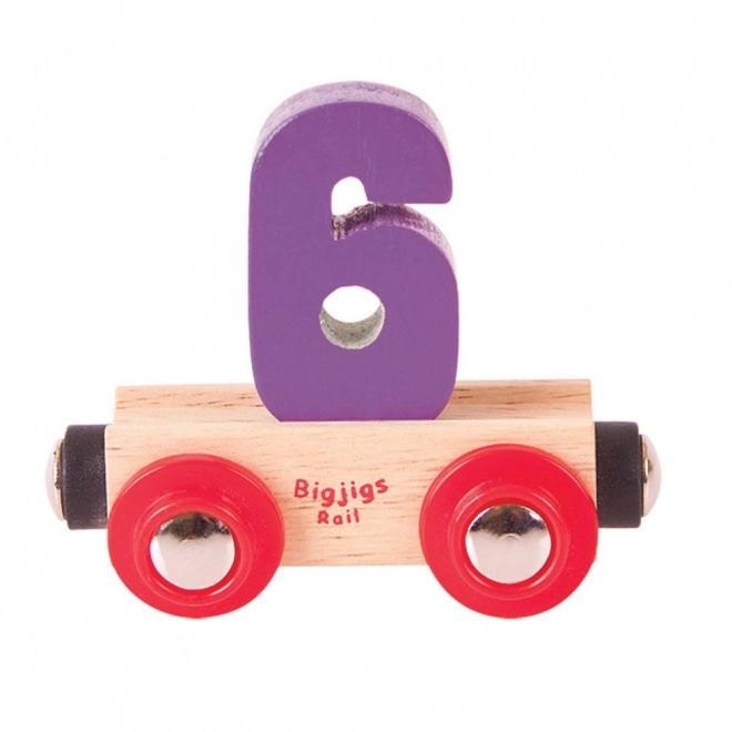 Number 6 Wooden Wagon Toy