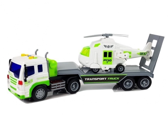 Battery Powered Transport Truck with Helicopter