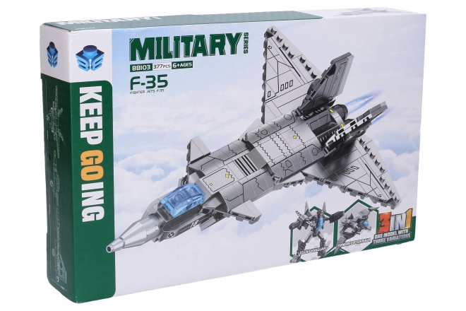 3-in-1 Construction Set Fighter Jet