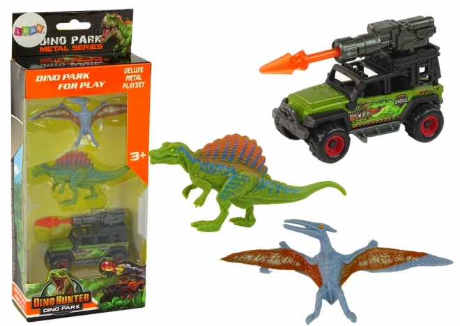 Dinosaur Adventure Set with Rocket Car