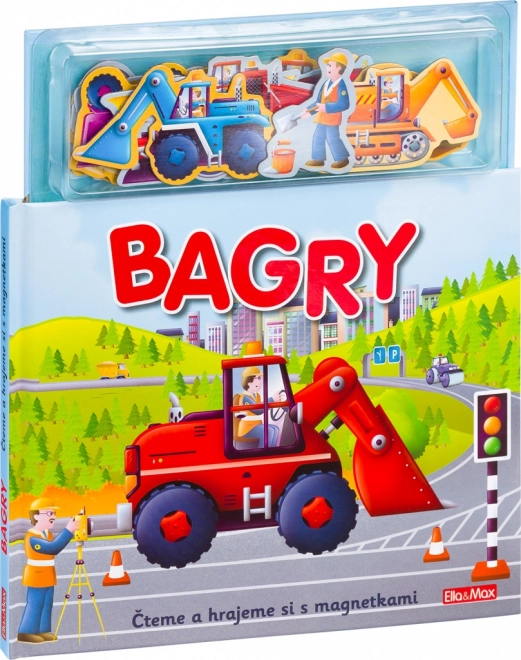 Knížka s magnetkami Bagry