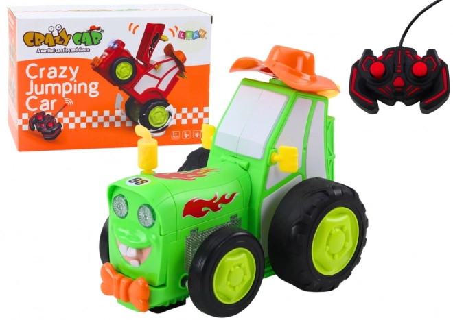 Remote Control Jumping Tractor - Green