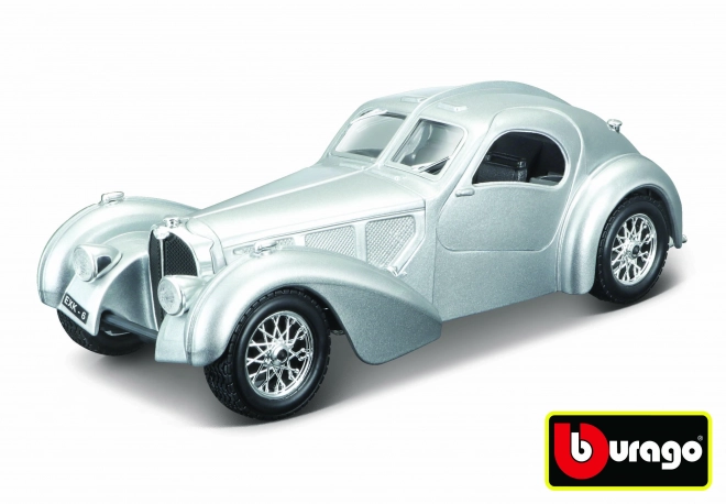 Bburago Bugatti Atlantic Silver Model Car