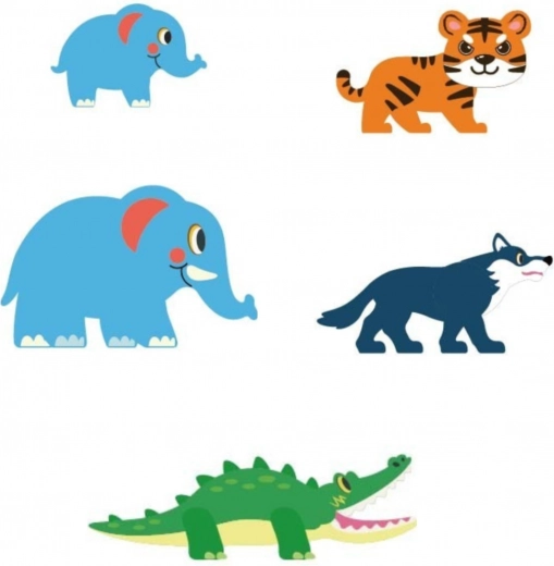 Živahen svet džungle z živalmi