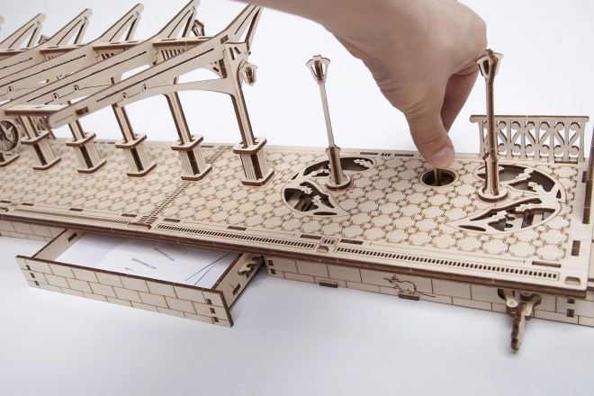 Ugears 3D Wooden Mechanical Puzzle Railway Platform