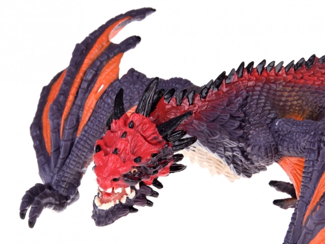 Gray and Orange Dragon Toy Figure