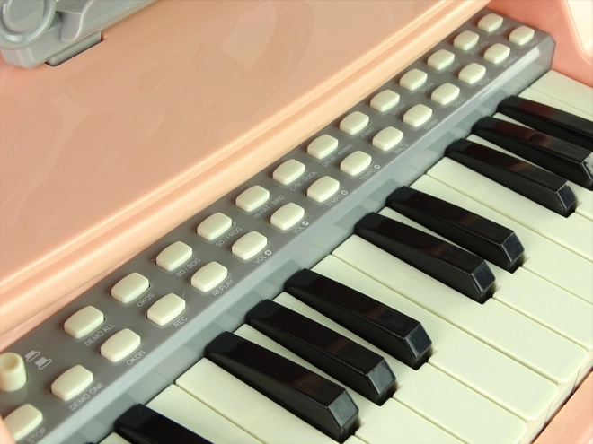 Electric Pink Keyboard with Chair for Kids