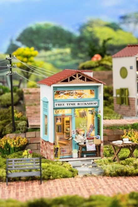 Miniature Dollhouse Bookstore Free Time