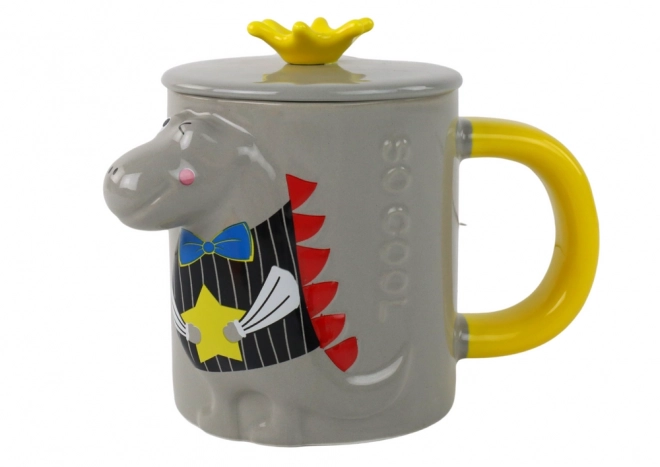 Ceramic Mug With Dinosaur Lid