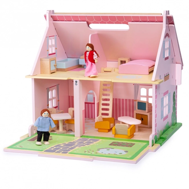 Bigjigs Toys portable wooden dollhouse