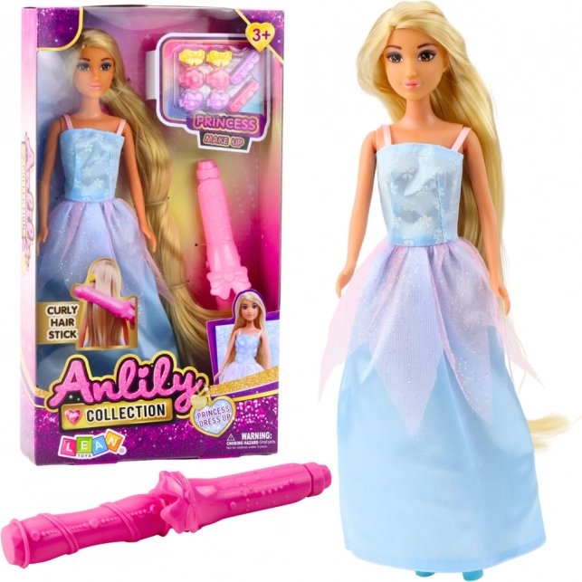 Anlily Doll in Blue Ball Gown with Hair Styling Accessories