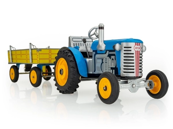 Blue Metal Tractor with Trailer by Kovap